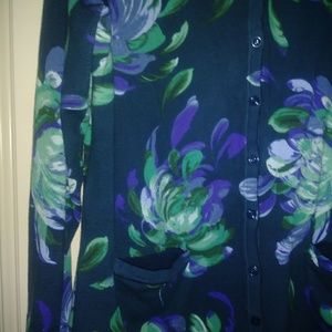 Issac Mizrahi Floral Printed Cardigan